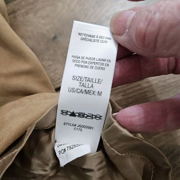 Juicy Couture Leather Knit Jacket Womens Medium Tan Camel Y2K Vintage Western - Picture 12 of 15